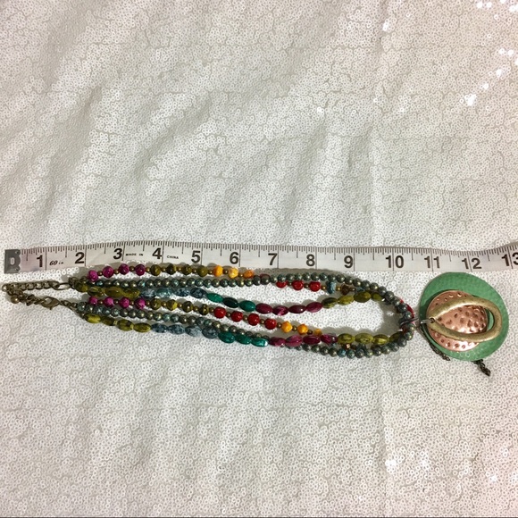 Multicolored boho necklace - Picture 2 of 8