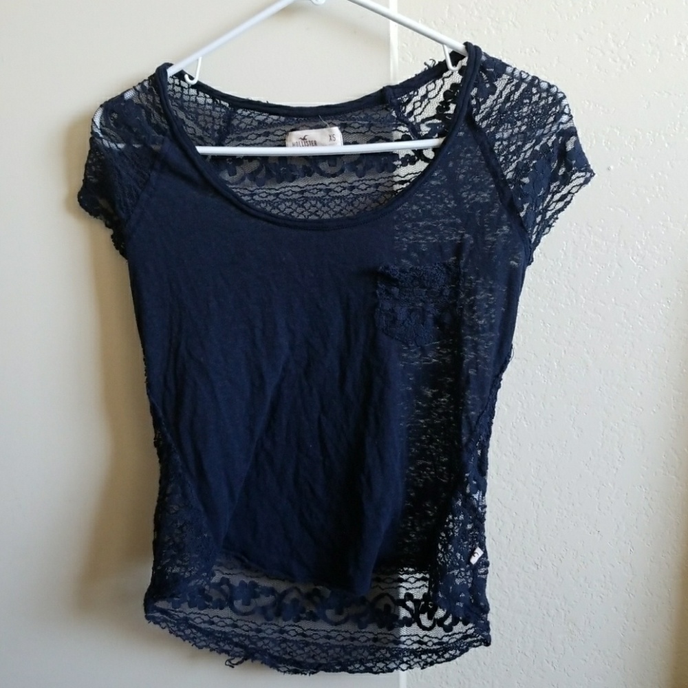 Blue Hollister lace back