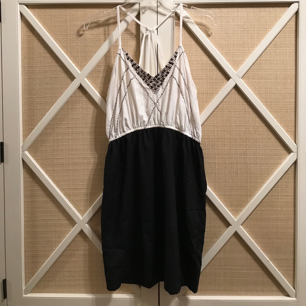 Ecote Dress black/cream with embellishment /straps