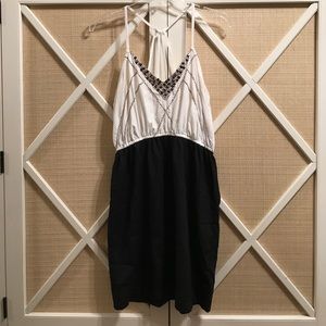 Ecote Dress black/cream with embellishment /straps
