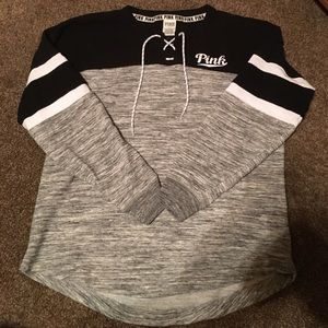 Small PINK lace up tshirt