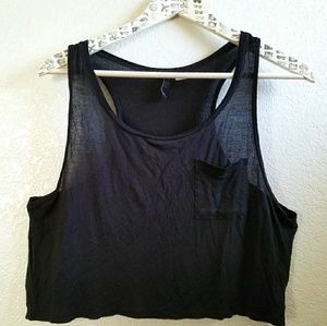 DIVIDED Loose tank crop top