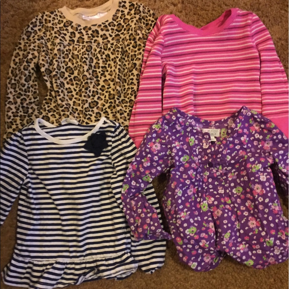 Lot of 4 girls shirts.