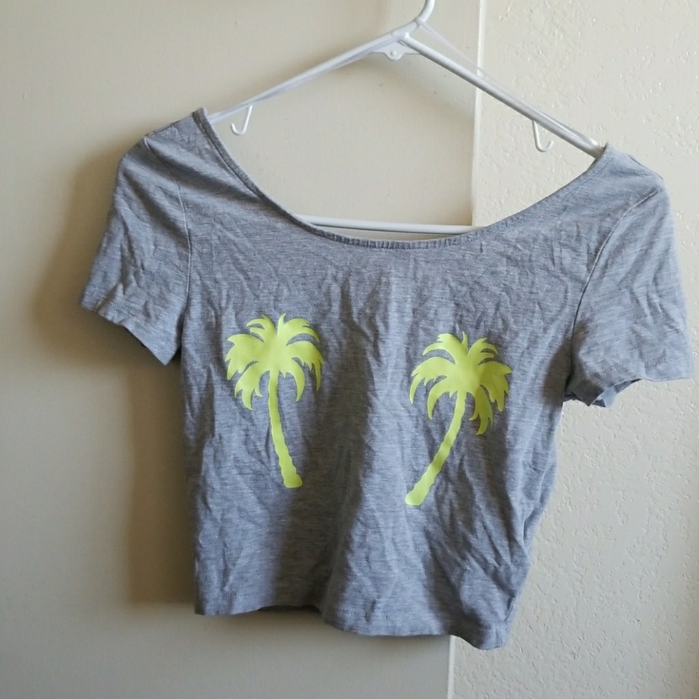 Palm tree crop top