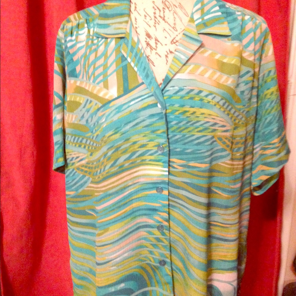 DonnKenny tropical blouse