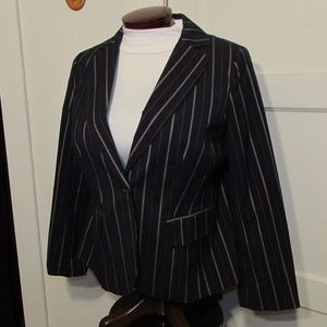 Fitted Pinstripe Blazer