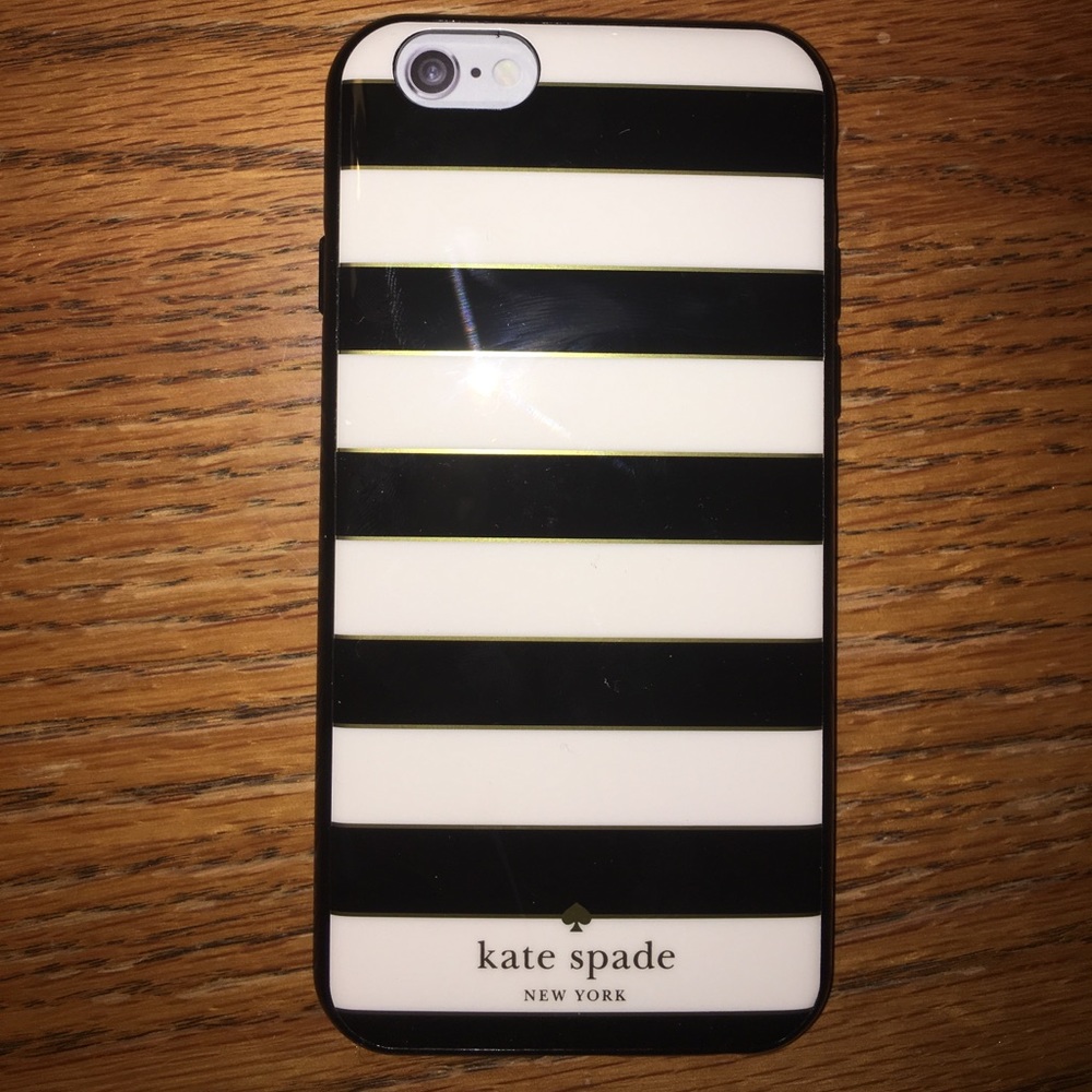 iPhone 6/6s Kate spade black white stripe case