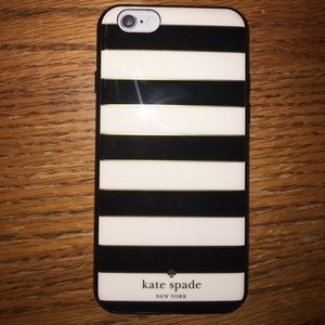 iPhone 6/6s Kate spade black white stripe case