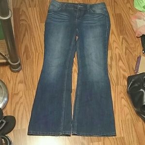 Lei Sophia hipster flare blue jeans