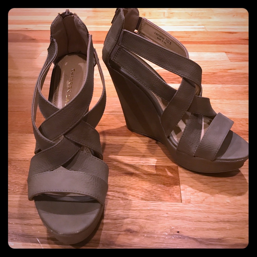 Chinese Laundry Beige Wedges