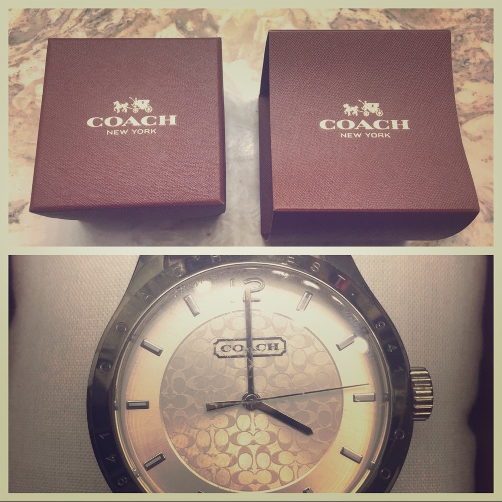 Authentic Coach Silver Watch