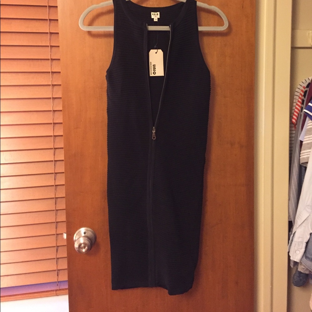 Casual Zip-Up Bodycon Dress