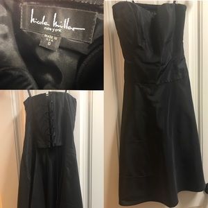 Black Strapless Nicole Miller Dress