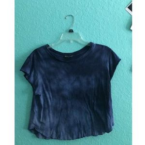 Blue Copped Tie dye shirt
