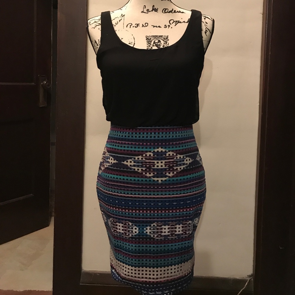 Aztec print dress