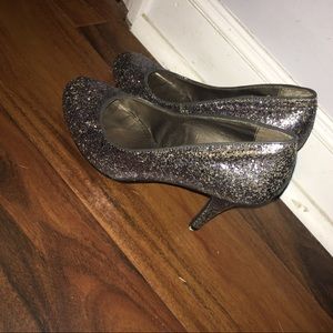 Silver Glittery Fergalicious High Heels