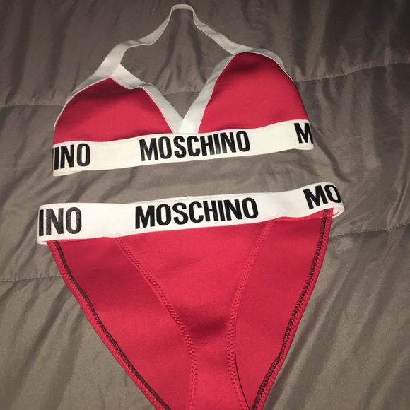 moschino swimsuit red