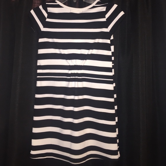 Striped dress with sequin pocket - Picture 2 of 2