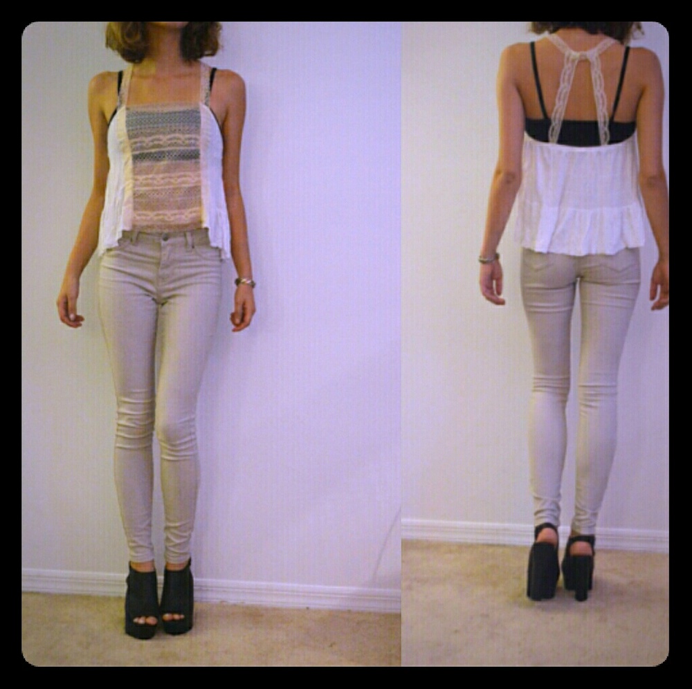 Lace Pannel Tank Top 💖