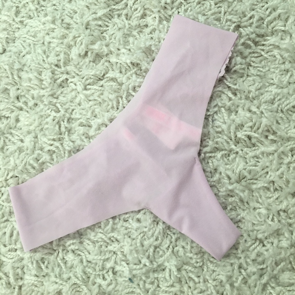 NWT PINK NO SHOW LACE BACK THONG