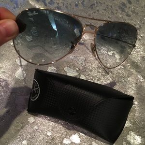 Ray Ban transparent lens aviator sunglasses