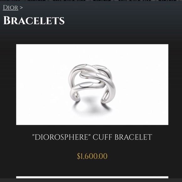 💯 Auth Dior "DIOROSPHERE" cuff bracelet - Picture 4 of 7