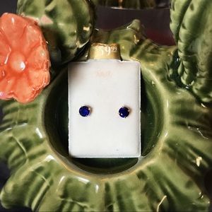 SALE 💙 Deep Blue 14k Gold Plated Earrings