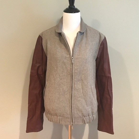 WeSC Vegan Leather Bomber Jacket Urban Outfitters - Picture 1 of 3