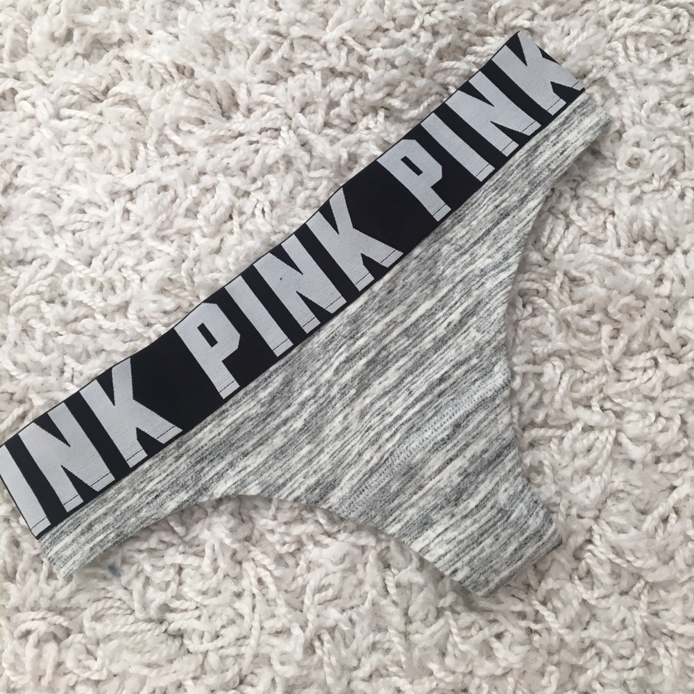 NWT PINK LOGO THONG