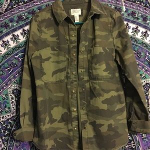 Camo button up jacket