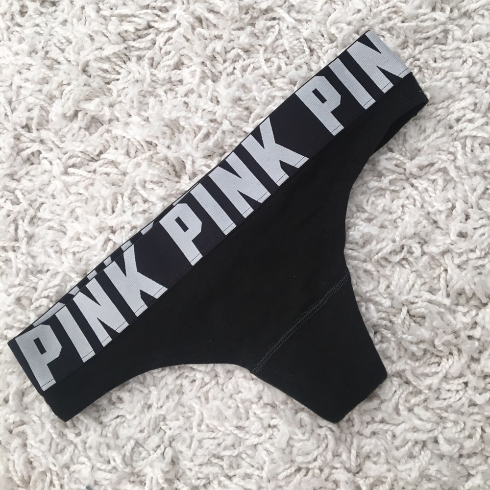 NWT PINK LOGO THONG