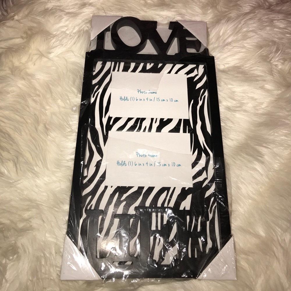 LOVE leopard wooden frame