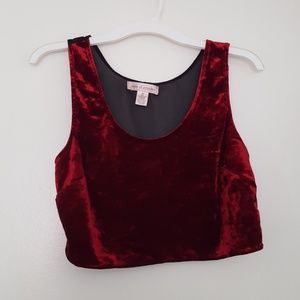 Velvet crop top
