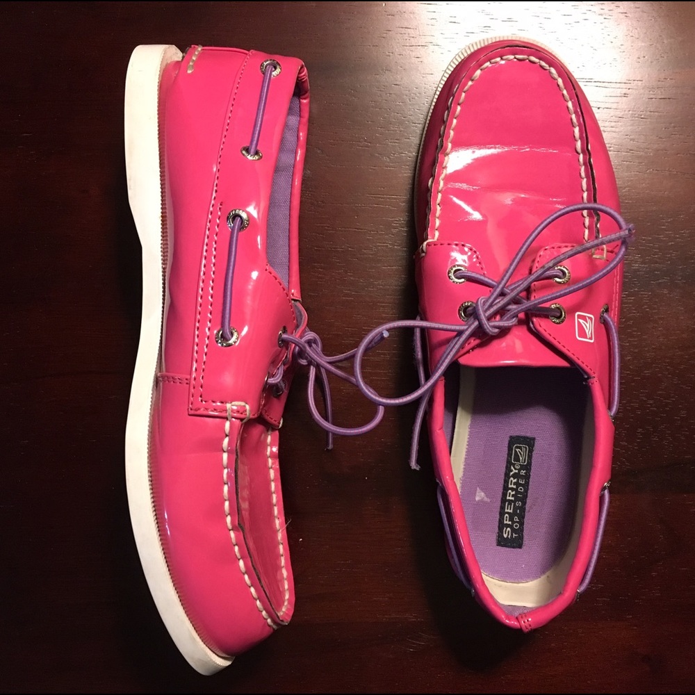 Hot Pink Sperry Top-Sider Boat Shoes Non-Marking
