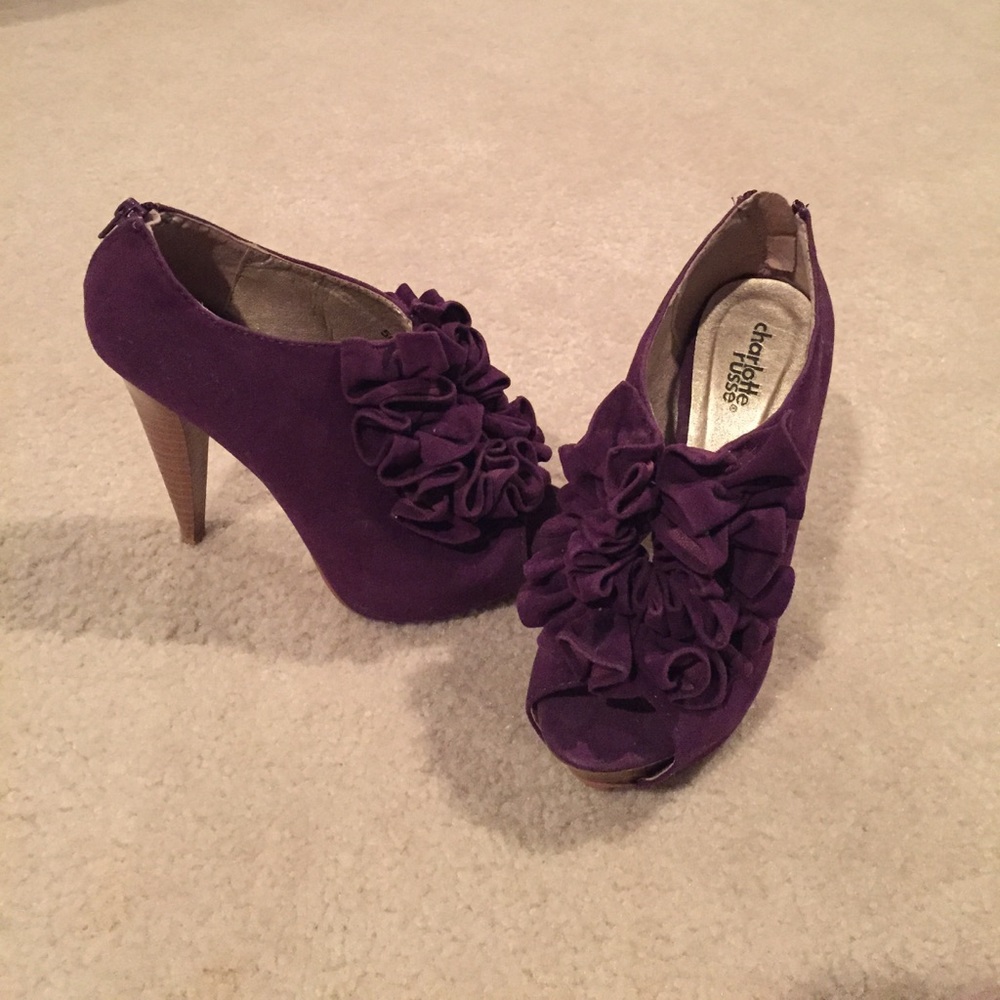 Purple Suede Heels