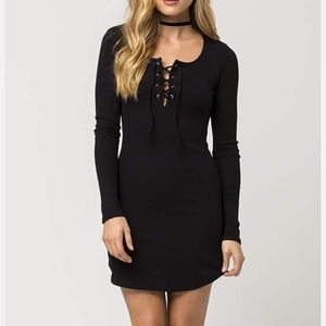Tilly's Full Tilt Lace-up Body-con Dress