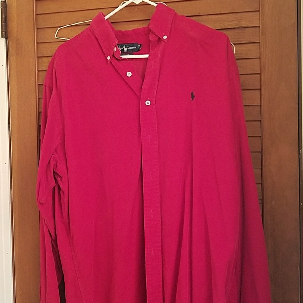 Polo Ralph Lauren Cuorduroy dress shirt, Like New.