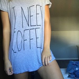 "I Need Coffee" sleep shirt | size medium