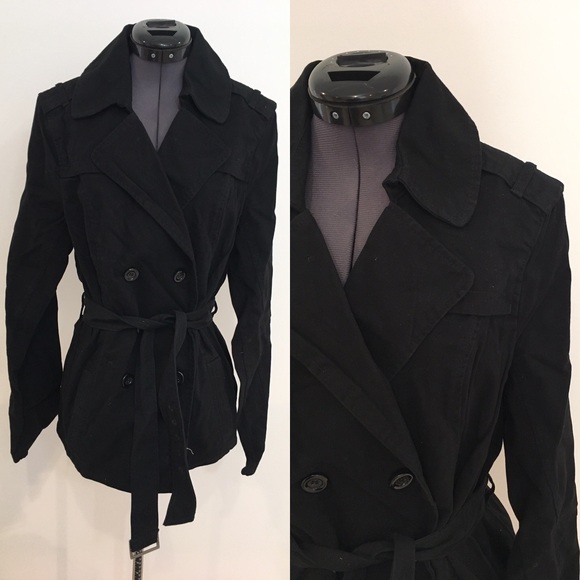 Plus Size Black Short Peacoat Style Jacket B0107 - Picture 1 of 5