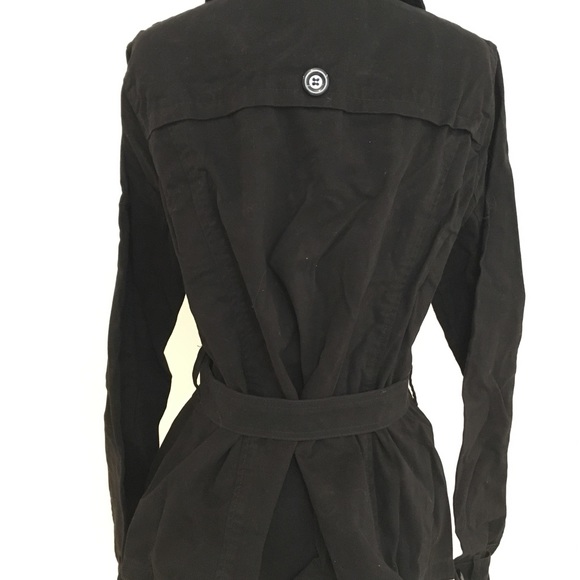 Plus Size Black Short Peacoat Style Jacket B0107 - Picture 3 of 5