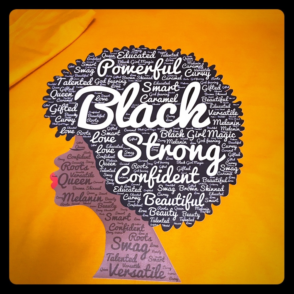 Golden Black Woman T-Shirt 👚Custom Made👚