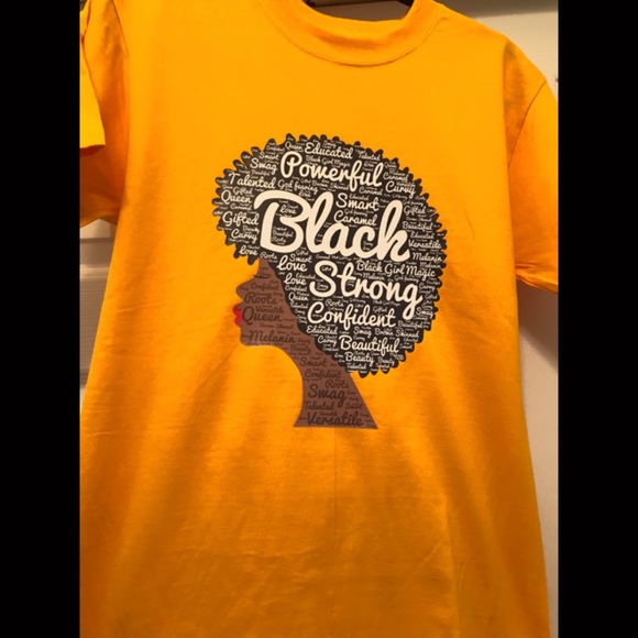 Golden Black Woman T-Shirt 👚Custom Made👚 - Picture 2 of 2