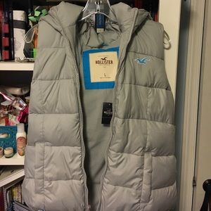 Hollister Grey Vest with zipper