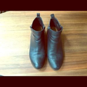 Lucky Brand Leather Black Booties 6.5