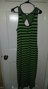 Neon Green & Grey maxi dress