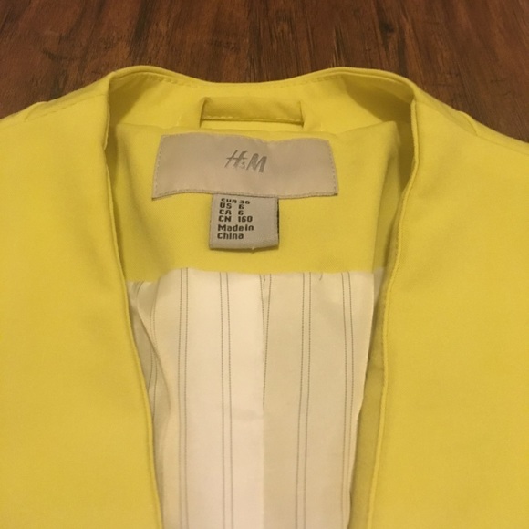 H&M Jackets & Blazers - Yellow Blazer