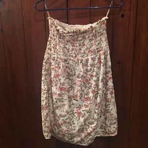 Forever 21 Floral Embroidered Strapless Dress