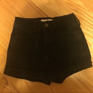 black high waisted shorts
