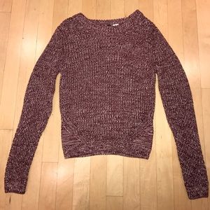 red/white knit sweater!