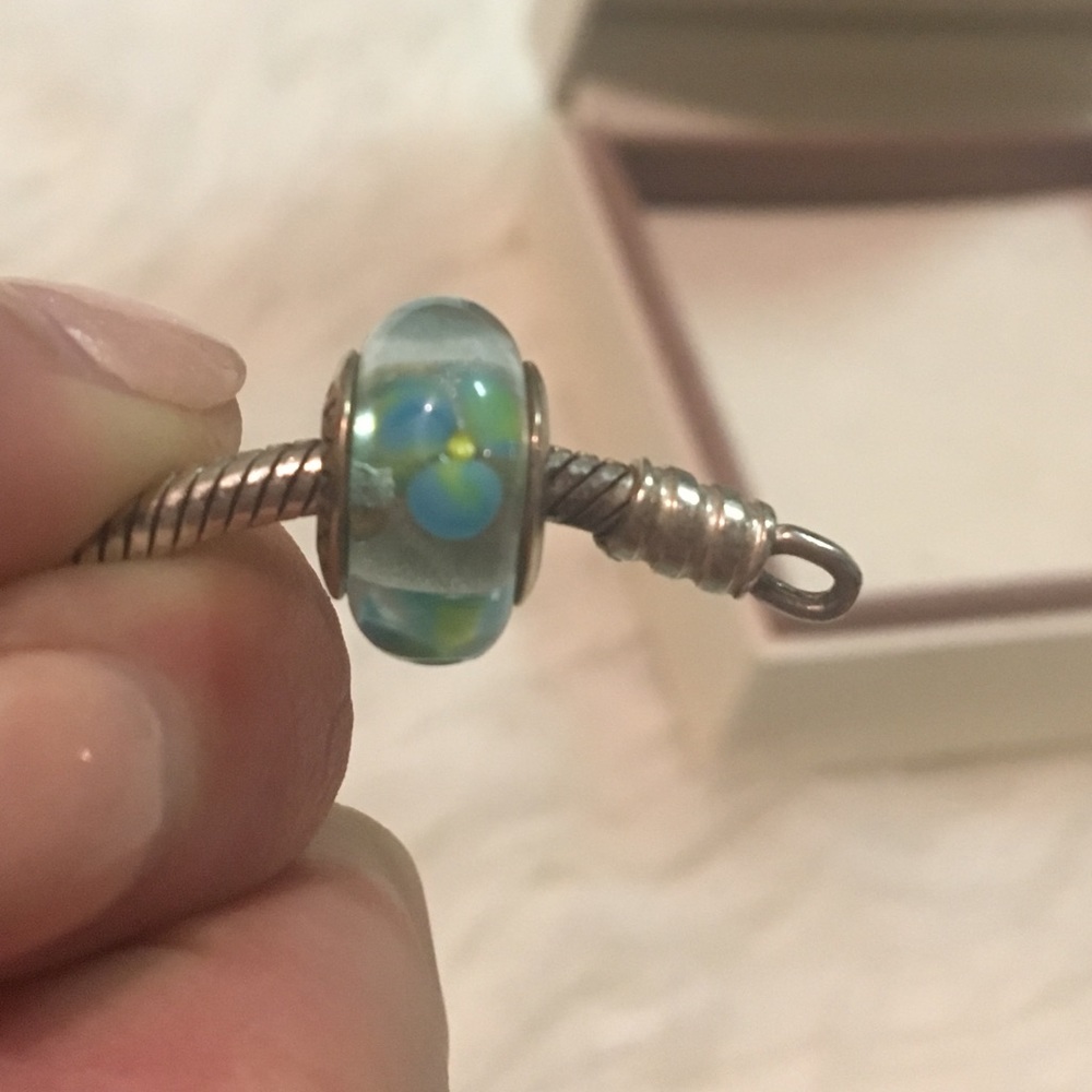 Pandora blue murano glass charm